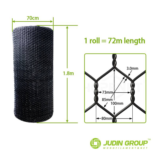 4.0 inch-Plastic mesh fencing-floating fence-Black-Super large mesh-3.0mm