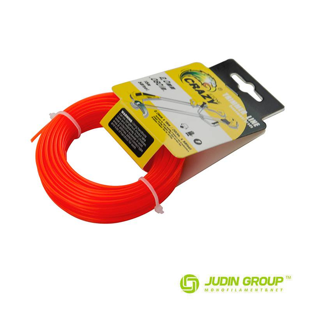 2.0mm / 080 trimmer line Round Red 15m Card head