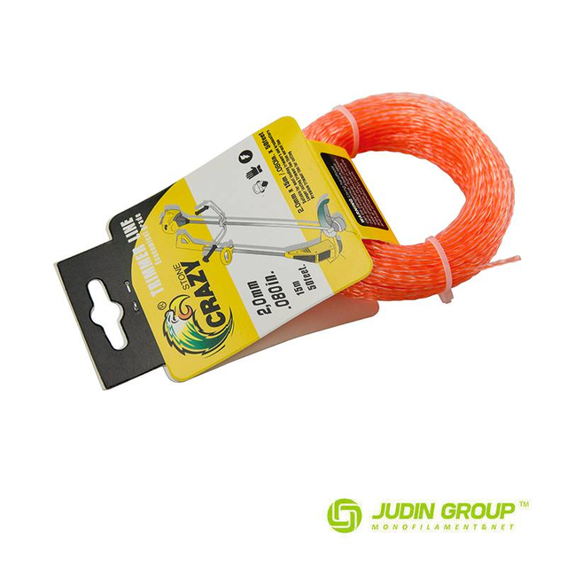 2.0mm / 080 trimmer line Dual Power Twist Orange 15m Card head