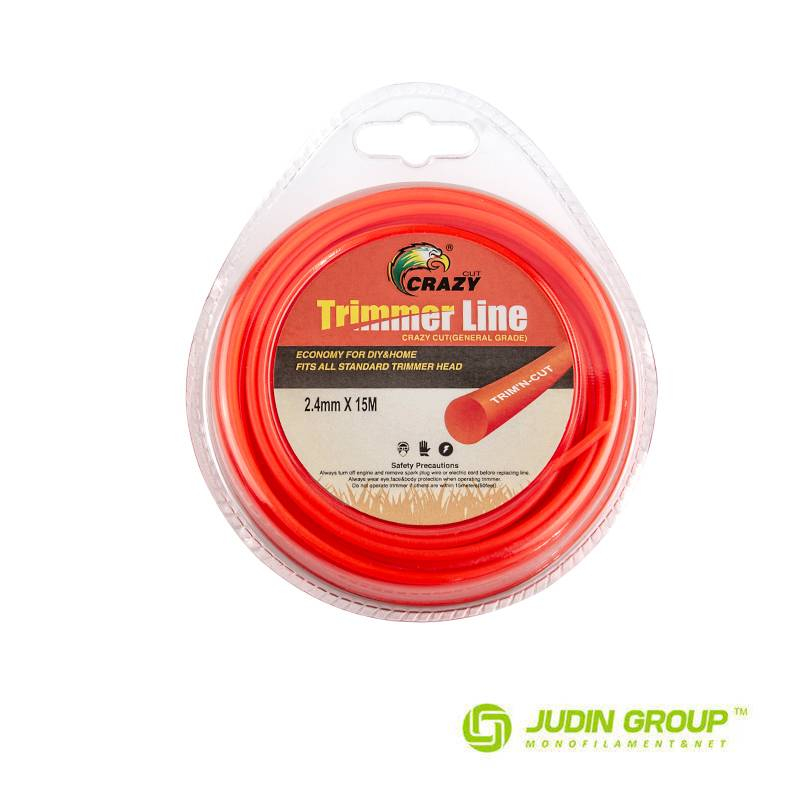 2.4mm / .095 trimmer line Round Red 15m Blister
