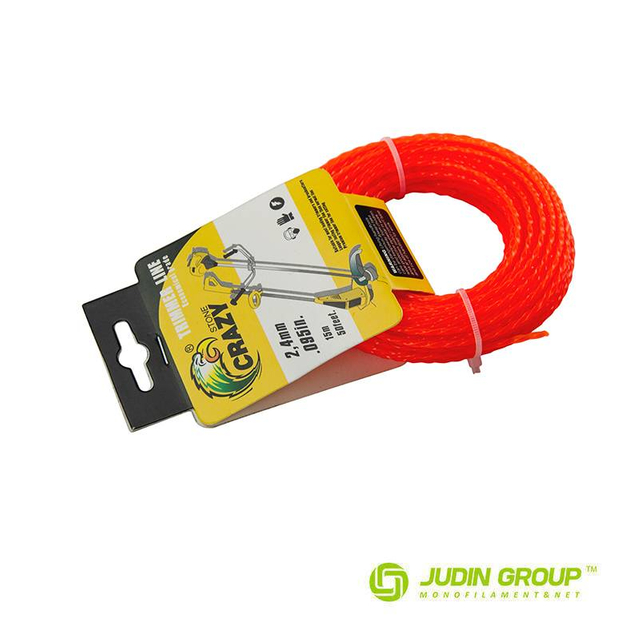 2.4mm / .095 trimmer line Twist Red 15m Card head