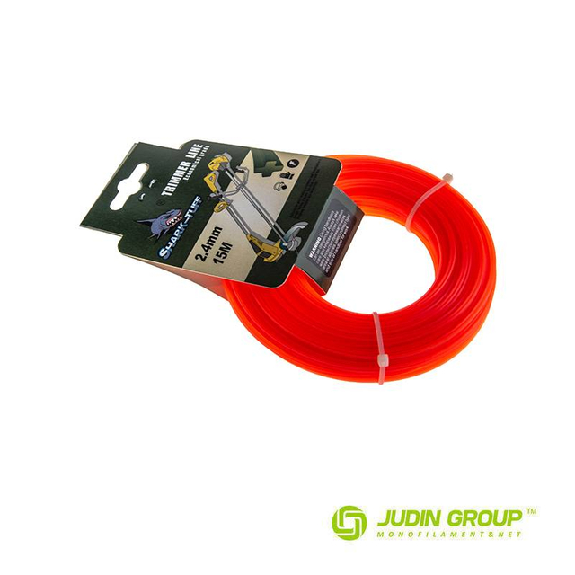2.4mm / 095 trimmer line Cross Red 15m Card head