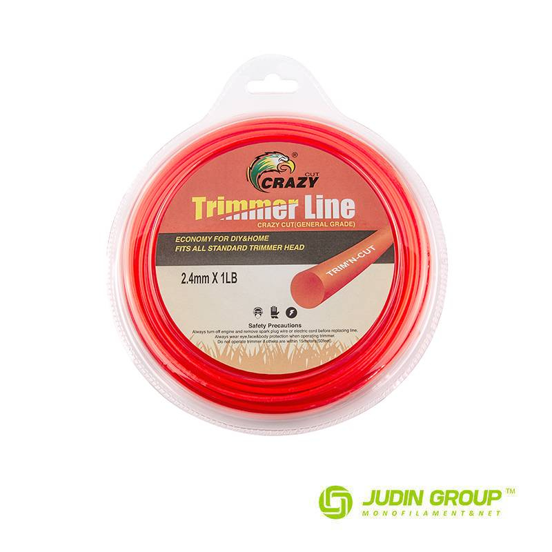 2.4mm /.095 trimmer line Round Red 1lb Blister