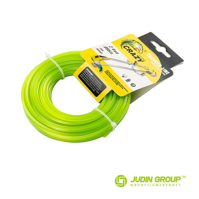 2.4mm / .095 trimmer line Square Green 15m Card head