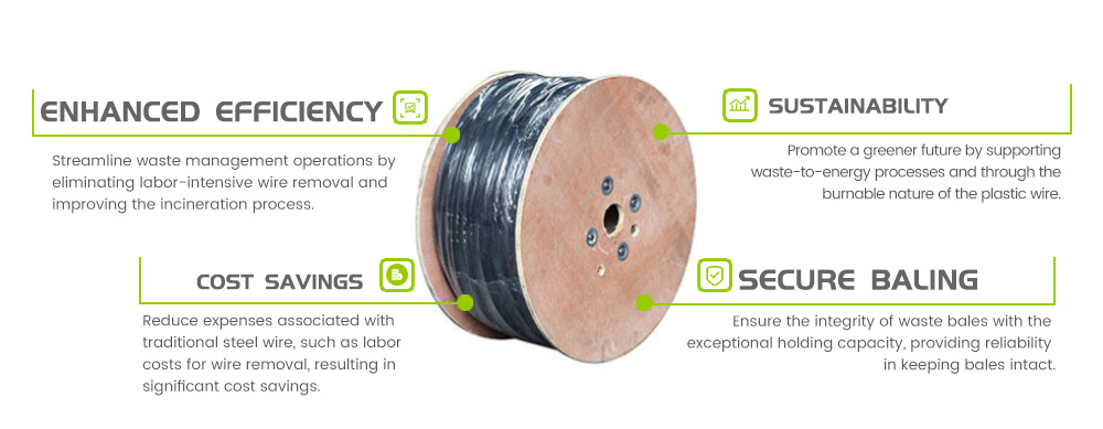 JUDINGROUP-RDF&SRF Plastic Baling Wire-Wood Spool 