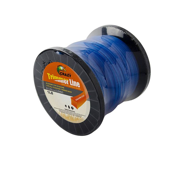 .120 /3mm strimmer line Square Blue 1lb Spool