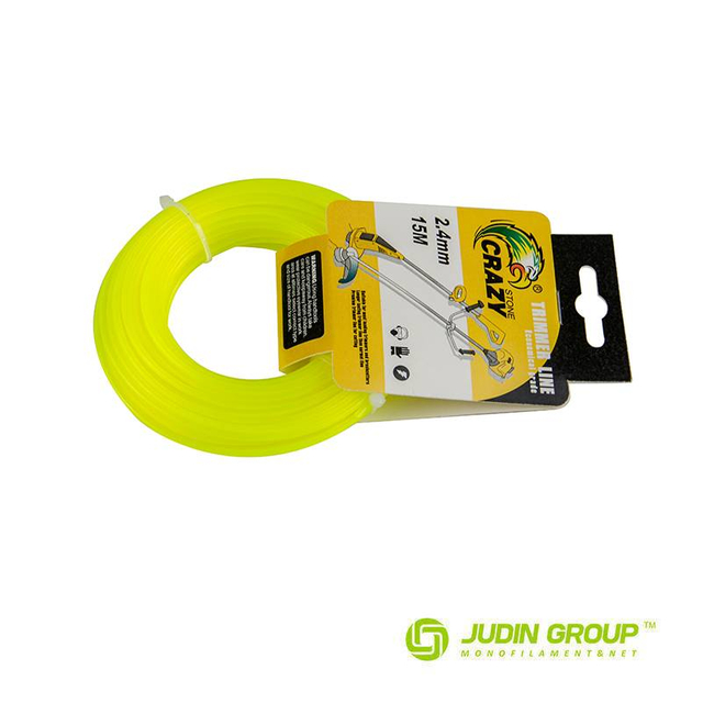 2.4mm / .095 trimmer line Round Yellow 15m Card head