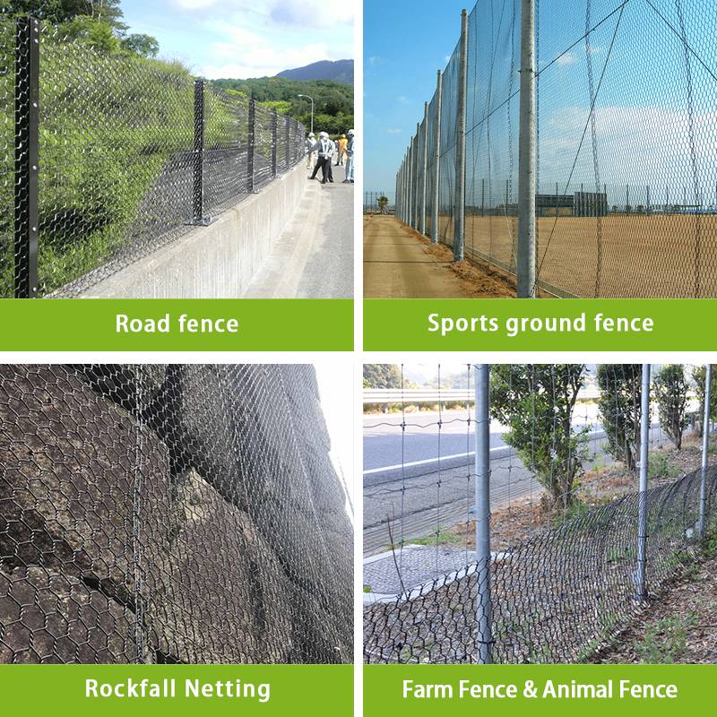 2.8 inch-Plastic mesh fencing-Road fence-Black-Large mesh-3.0mm