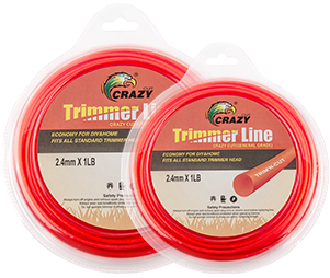 2.4mm - .095 trimmer line Round Red 1lb Blister